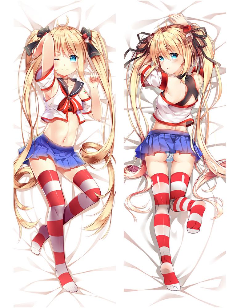 Pillow Case Japanese Anime Warship Girls Andrea Doria-class Battleship Dakimakura Hugging Body Throw Cover 17010