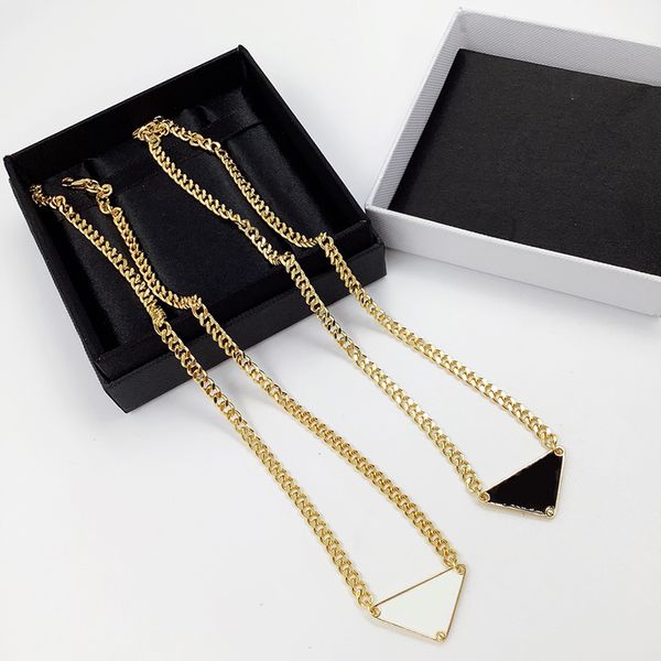 Womens Designer Fashion Jewelry Mens Women Triangle Goldnecklaces Classic Couple Hoops P Necklace Jewelrys 2203303D 61b8