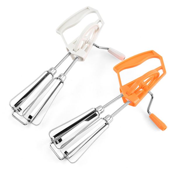 Stainless Steel Egg Tools Manual Hand Held Whisk Egg Beater Rotary Mixer Kitchen Blender Cooking Tool KDJK2203