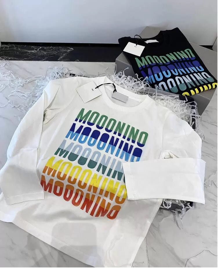 22SS cotton t-shirt candy letters Embroidery t-shirts kids Spring summer Hoodie baby tshirts children Sweatshirts Plus Size 90-130cm childrens Cloth