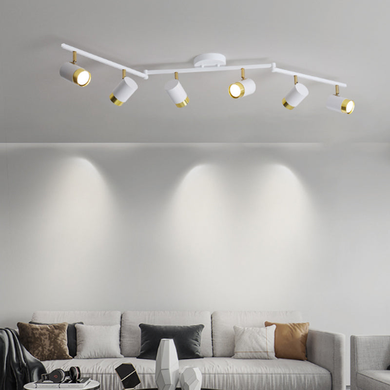 Nordic Ceiling Spotlight Bar Stage Camera Projection Spotlight Adjustable Focus Lamps for Showcase Mural Background Wall Decorate Flush Mounted Clot