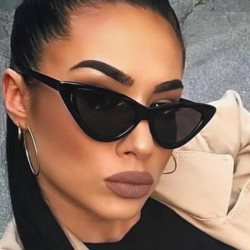 Fashion Cat Eye Sunglasses Women Brand Mirror Black Triangle Sun Glasses Female Lens Shades For Ladies Eyewear UV400