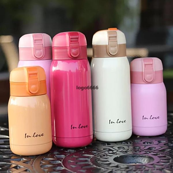 Sublimation Mugs Candy Mini Thermos Cup Kids Cartoon Water Bottle Stainless Steel Thermal Coffee Mug Vacuum Flask Insulateda47