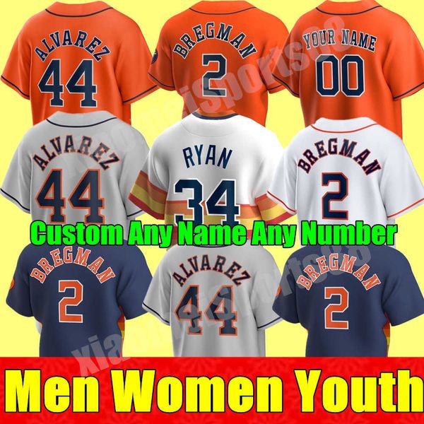 New Men Women youth Baseball jerseys Jose Altuve George Springer Astros Michael Brantley Yuli Gurriel Alex Bregman Nolan Ryan Craig Biggio