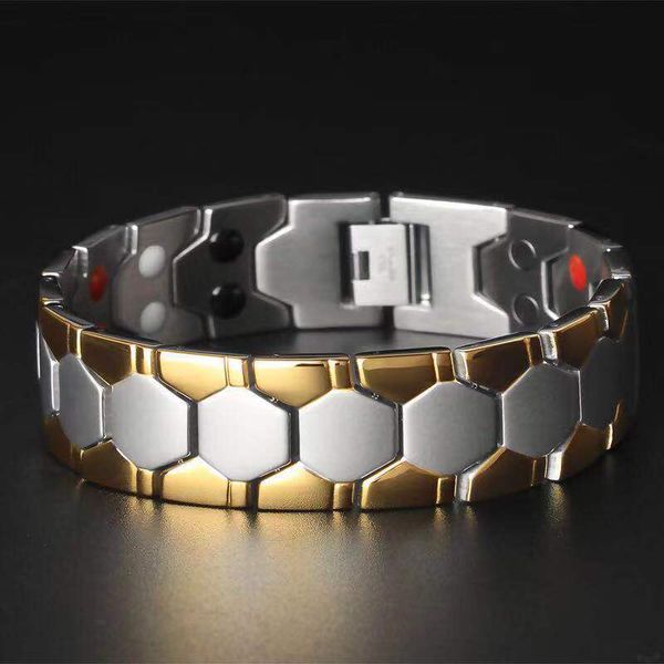 Fashion Germanium Bracelets Chain Steel Zirconia Health Magnets Energy Healthy Women Jewelry 220409