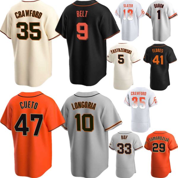 Brandon Crawford jerseys Mike Yastrzemski Brandon Belt Evan Longoria Johnny Cueto San Francisco Kris Bryant 2022 Custom Men Women Youth