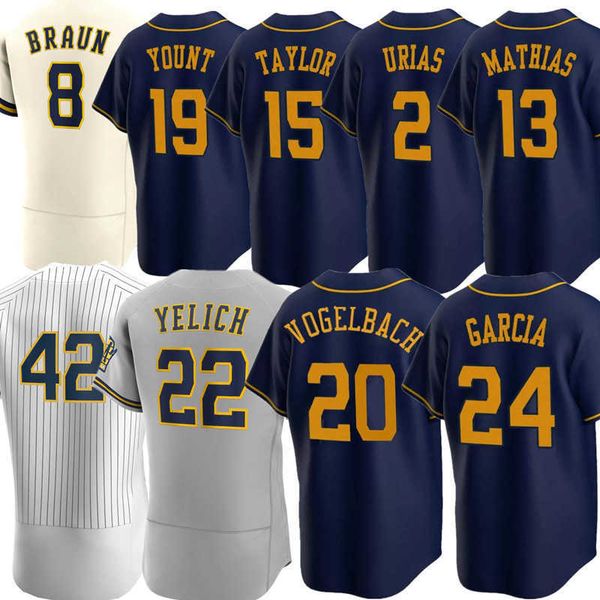2022 Men Women Youth Jerseys Milwauke 22 Christian Yelich Brewer Josh Hader Woodruff Lorenzo Cain Ryan Braun Brent Suter Arcia Brewers
