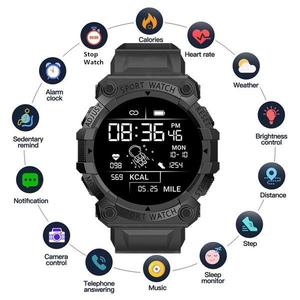 FD68S Smart Watches Men Women Smartwatch Touch Fiess Bracelet Connected Watche for IOS Android