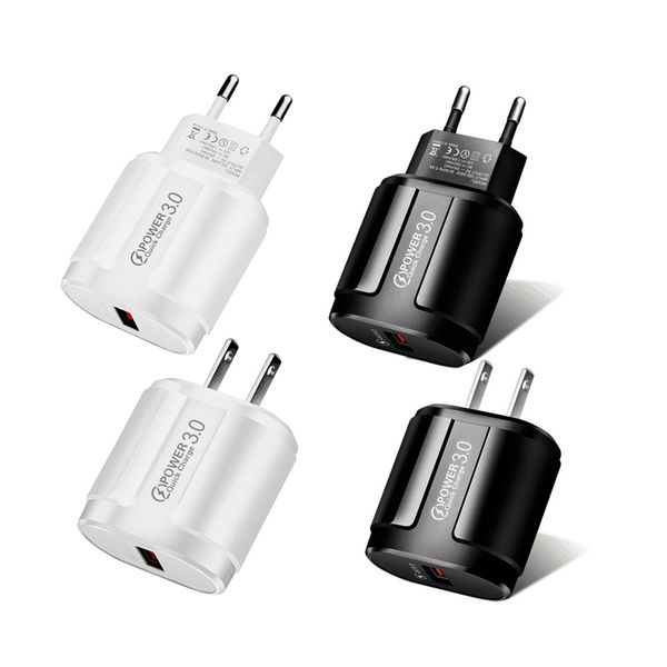 Quick Charge 3.0 4.0 5V 3A Usb Charger For iPhone Xiaomi Samsung S20 Tablets Universal QC3.0 Fast Charging Moblie Phone Chargers BK381