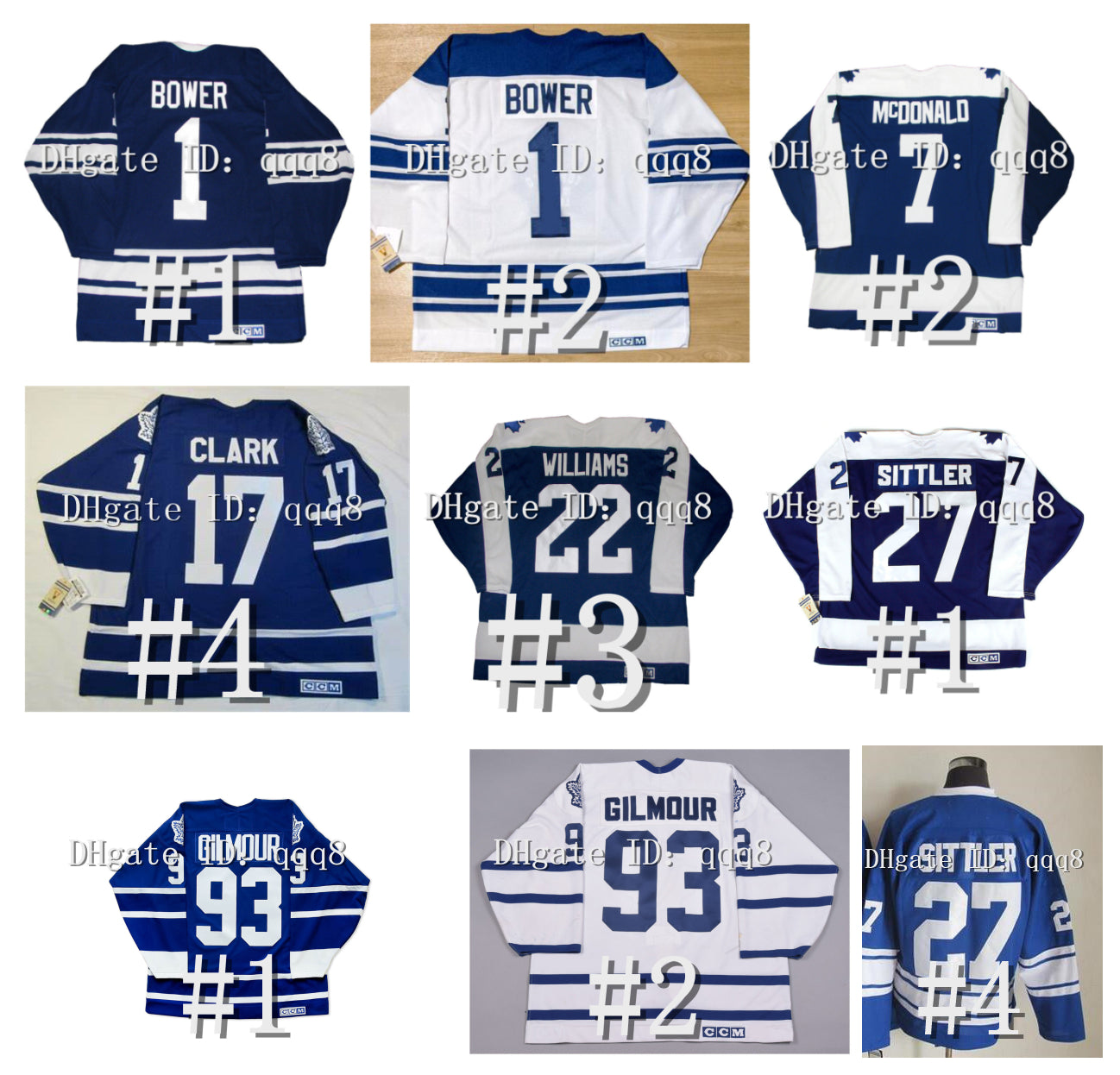 Vintage Doug Gilmour Leafs Hockey Jersey WENDEL CLARK Maple MATS SUNDIN TIM HORTON MIKE PALMATEER Lanny Mcdonald DARRYL SITTLER TIE DOMI TIGER WILLI