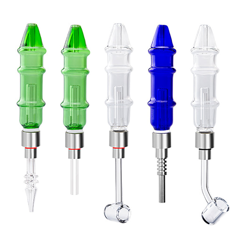 Glassvape168 CSYC NC028 Hookah Smoking Pipes 510 Titanium Ceramic Quartz Nail Glass Water Pipe Dab Rig Bong 3 Colors Bubbler