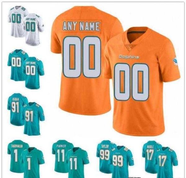 MD Mens Women Youth Kids Team Player Game Jersey All Stitched Wholesale American Football Jerseys Sports Outdoor Athletic Apparel Aqua Embro
