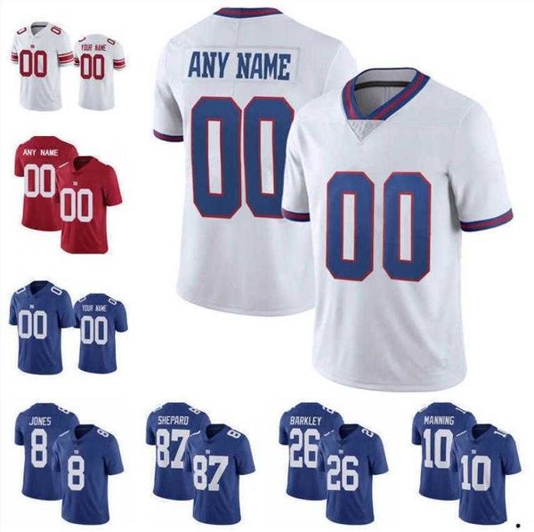 NYG Mens Women Youth Kids Team Player Game Jersey All Stitched Wholesale American Football Jerseys Sport Outdoors Athletic Apparel Wear Shir