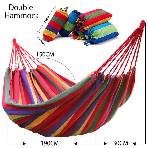 Playground Toys Double Wide Thick Canvas Hammock Portable Outdoor Single Anti-rollover Swing Indoor Household Play Mat