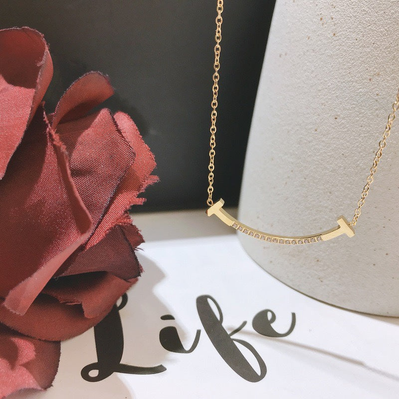 Luxury Women Designer Necklace Chunky Choker Chain Crystal 18K Gold Plated Stainless Steel Letter Pendants Necklaces Statement Wedding Jewelry X420