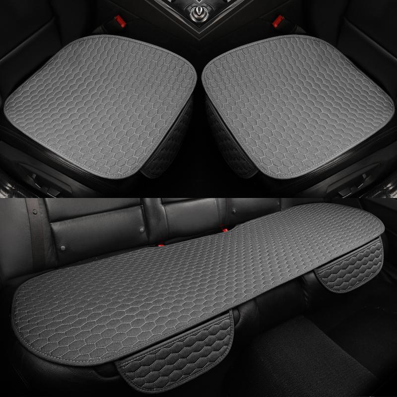 Car Seat Covers Cover Front Rear Flax Cushion Non Slide Auto Accessories Universa Chair Seats Protector Mat Pad Four Season 5 Colors