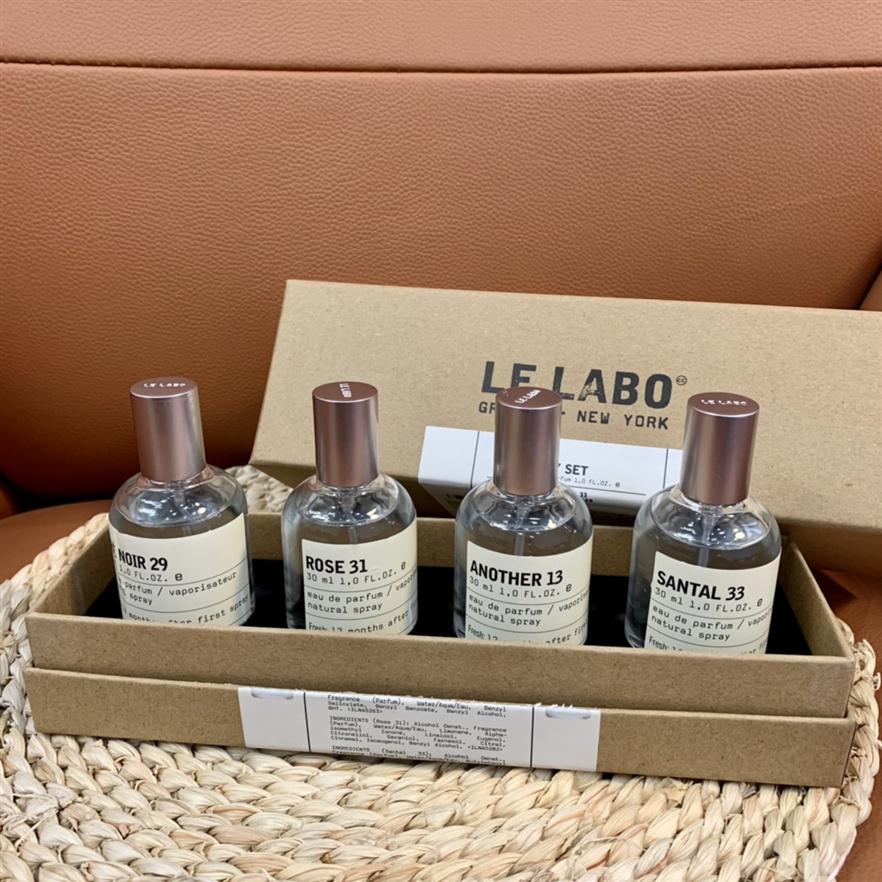 Le Labo Perfume Gift set 4 bottles 30 ml Santal 33 ROSE 31 ANOTHER 13 THE NOIR 29 Eau De Parfum Lasting Fragrance whole cologn290j