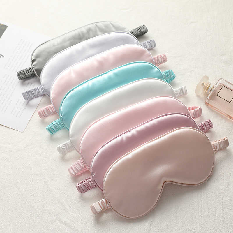 Silk Sleep Masks Rest Shading Sunblock Eye Mask Padded Shade Cover Eyepatch Travel Relax Aid Blindfolds Eyemask