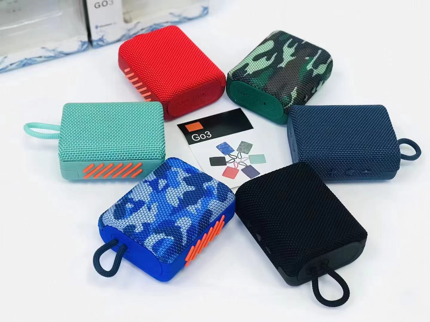 Top quality GO3 Bluetooth Speaker Wireless Portable Speaker Waterproof Harman JHL Mini Subwoofer Speakers with Microphone 2025 Newest