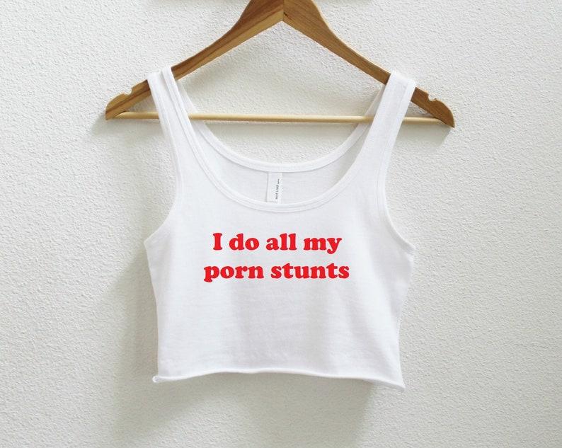 Women&#039;s Tanks & Camis Do All My Porn Stunts Women&#39;s Crop Tank XS-2XlWomen&#039;s