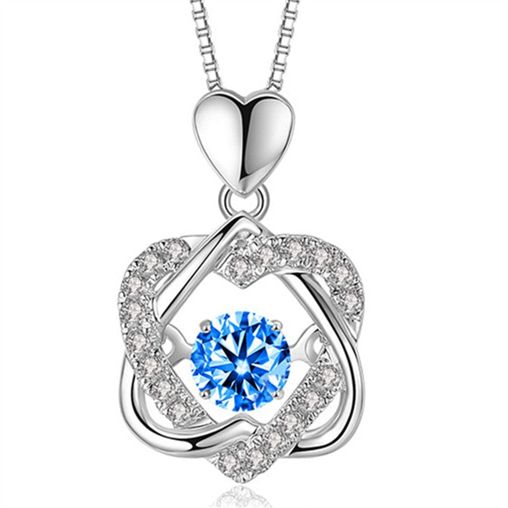 Bride Wedding Party Choker Necklace Jewelry Heart Pendants Embellished With Crystals From Swarovski Birthday Gift For Women Korea Fashion Stylish -W