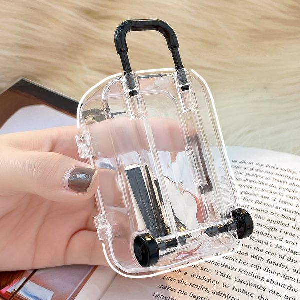 Transparent Travel Luggage Design Plastic Candy Box Mini Suitcase Box Wedding Baby Shower Chocolate Boxes Christmas Gifts DH9481