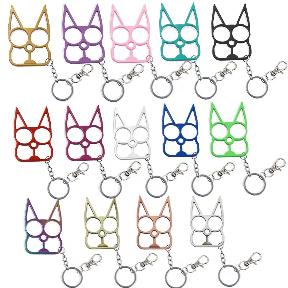 wholesale 34 color men and women keychains refers tiger boxing set broken window escape keyring creative multi-functional pendant cute cat claw outd
