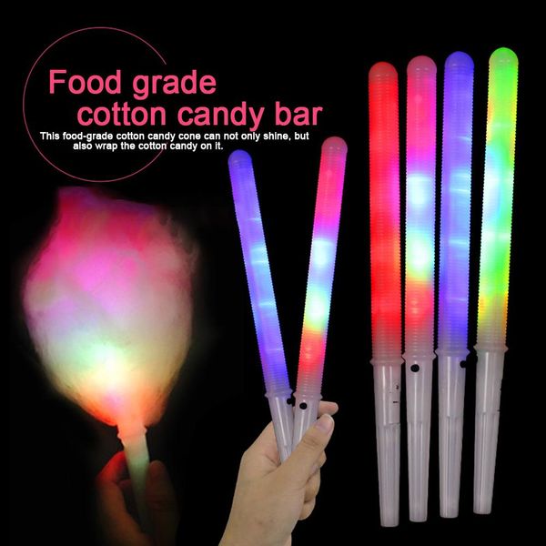 Cotton Candy Light Cones Colorful Glowing Luminous Marshmallow Cone Stick Party Favors Halloween Christmas Supply Flashing Color C0628x03