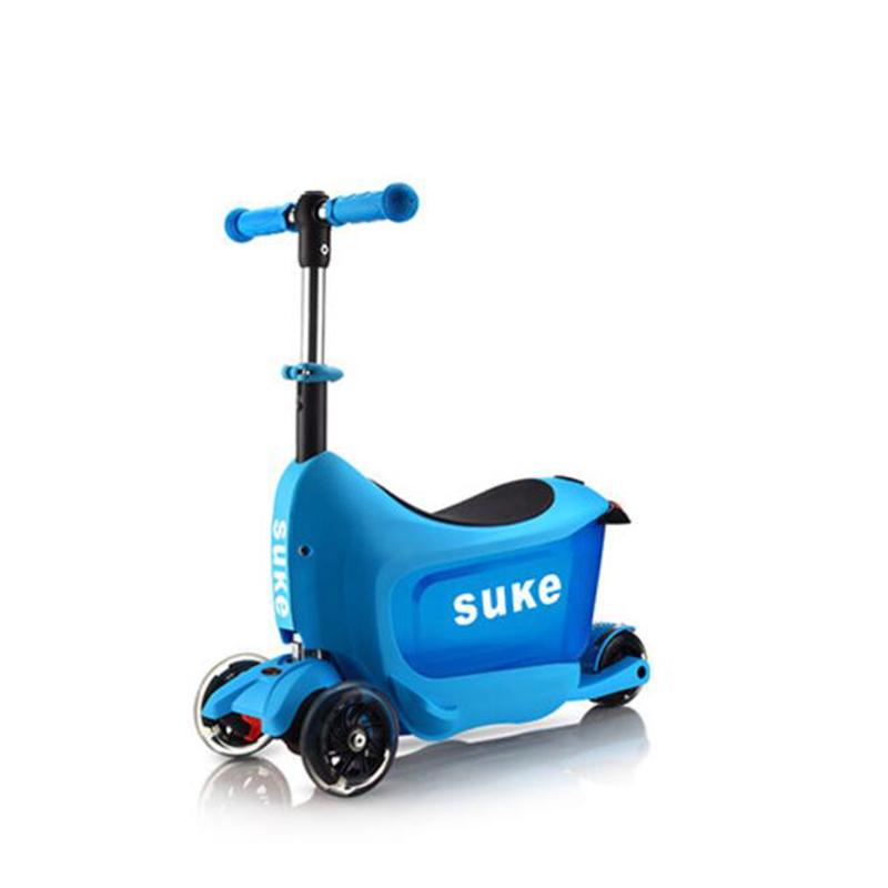 Suitcases Carrylove KIDS Scooter Car Luggage Children Skateboard Ride On Suitcase Bag Lazy Trolley WheelsSuitcases