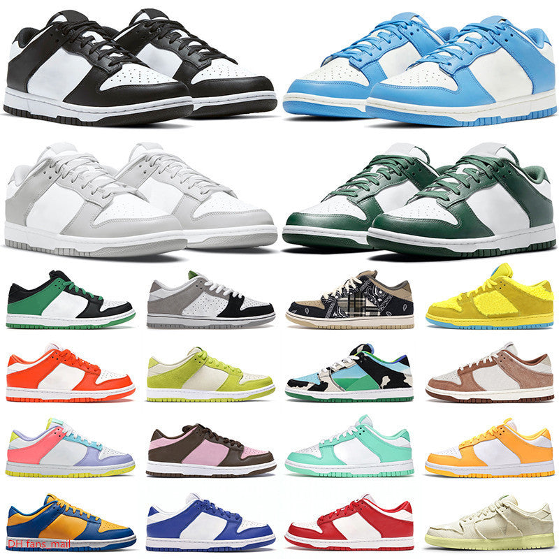 2022 men women shoes sneakers White Black Grey Fog UNC Vintage Green Apple Laser Orange Syracuse Mummy Chlorophyll Cherry Candy mens flat