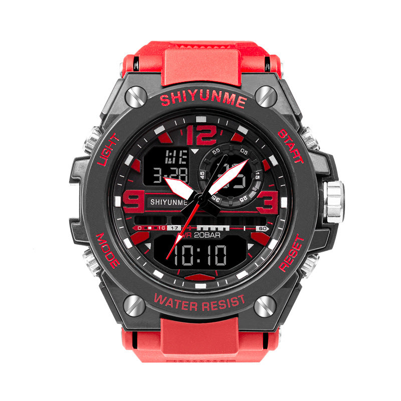 cwp Waterproof watches Male Sport Clock SMAEL Brand Red Color LED Electronics Chronograph Auto Date Wristwatch Outdoor Sports gift D1