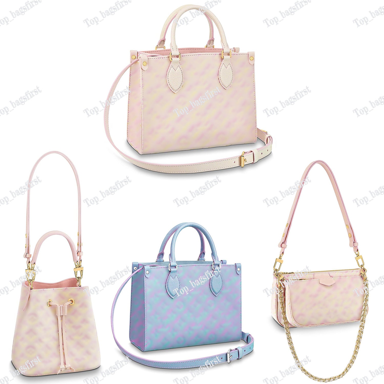 Mirror quality Bucket Bag Miss CROSS BODY bags OnTheGo PM shoulder bag womens Designer Handbag Genuine Leather tote SUMMER STARDUST