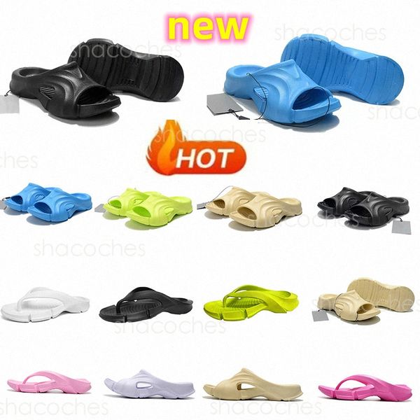 Designer Mold Pool slides Women Mens Designer slippers Triple s Scuffs Moccasins Flat sandals Rubber sliders Paris shoes Foam Thong Flip Flo