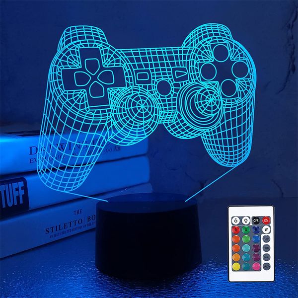 3D Headphone Night Light Attivolife Headset Illusion Hologram Lamp 16 Colors Changing with Remote Control Dimmable Novelty Gamer Room Decor