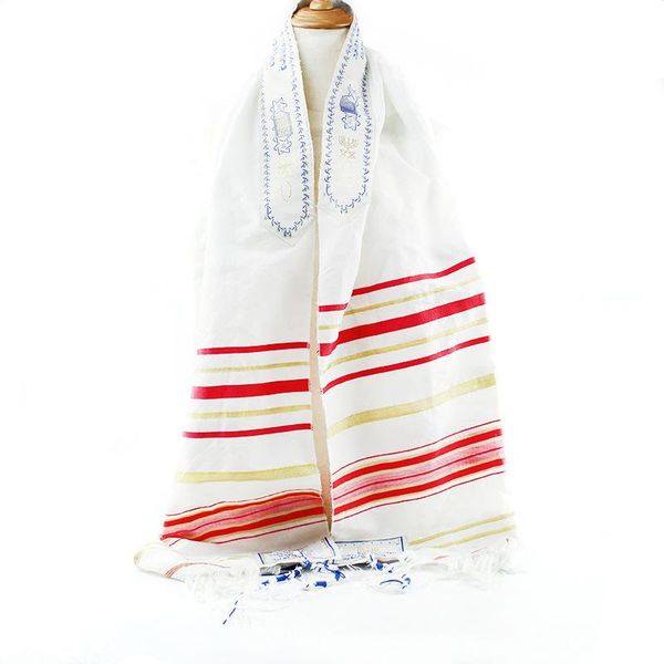 Scarves Tallit Prayer Shawl Israel 55x180cm Polyester Talit Zipper Bag Tallis Israeli Praying Scarfs Priez Wraps Talis