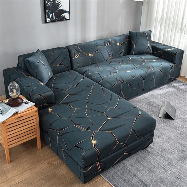 Elastic Sofa Covers for Living Room Stretch Slipcovers Sectional Couch Cover L Shape Corner Armchair Cover 1-2-3-4 Seater 220524