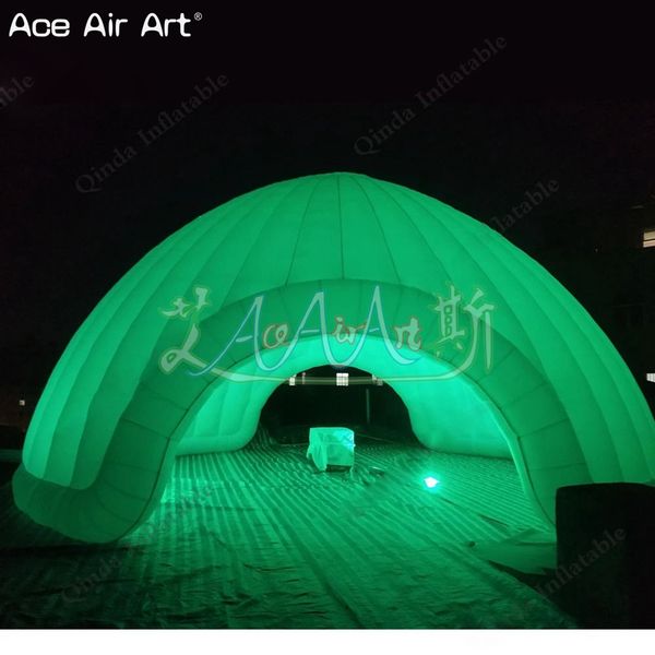 Newest Advertising Inflatable Igloo Tent Blow Up Camping Dome Tent 5m-6m-8m Diameters With Led Light Made By Ace Air Art