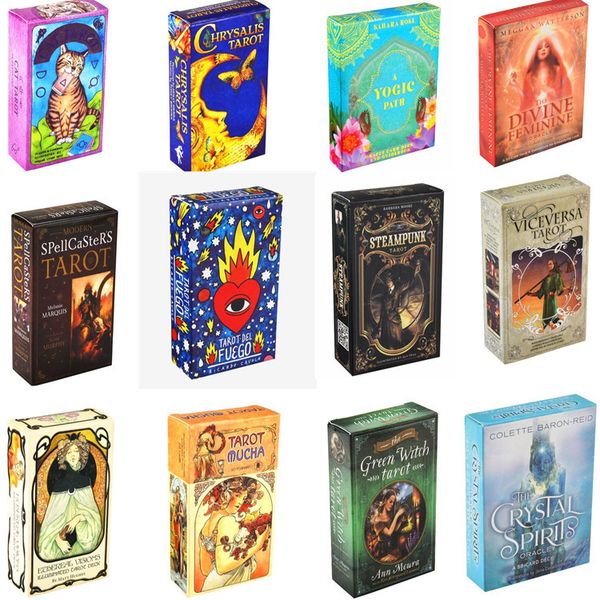 Kids Toys 19 Styles Tarots Witch Rider Smith Waite Shadowscapes Wild Tarot Deck Board Game Cards with Colorful Box English Version In Stock