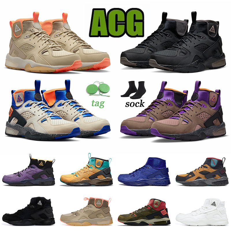 ACG Mowabb Huarache Authentic Running Shoes Gravity Purple Dark Obsidian Flat Rattan Birch Twine Olivia Kim Hurache Huaraches Men Trainers Sneakers