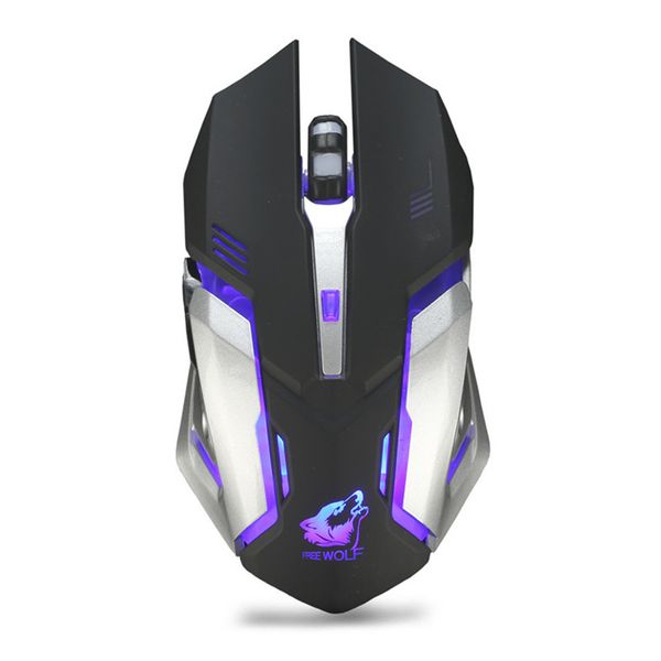 Original FREE WOLF X7 Wireless Gaming Mice 7 Colors LED Backlight 2.4GHz Optical Gaming Mouse For Windows XP-Vista-7-8-10-OSX with Retail Bo