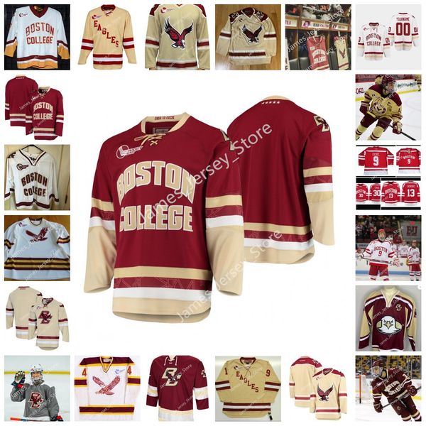 Stitched Custom Boston College Eagles Hockey Jersey 30 Thatcher Demko Greg Brown Patrick Eaves 26 Austin Cangelosi Marty Reasoner Cory Schne