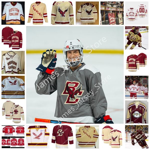 NCAA Stitched Custom Boston College Eagles Hockey Jersey Brian Leetch 13 Cam Atkinson 10 Brian Boyle 22 Paul Carey 4 Brooks Orpik Johnny Gau