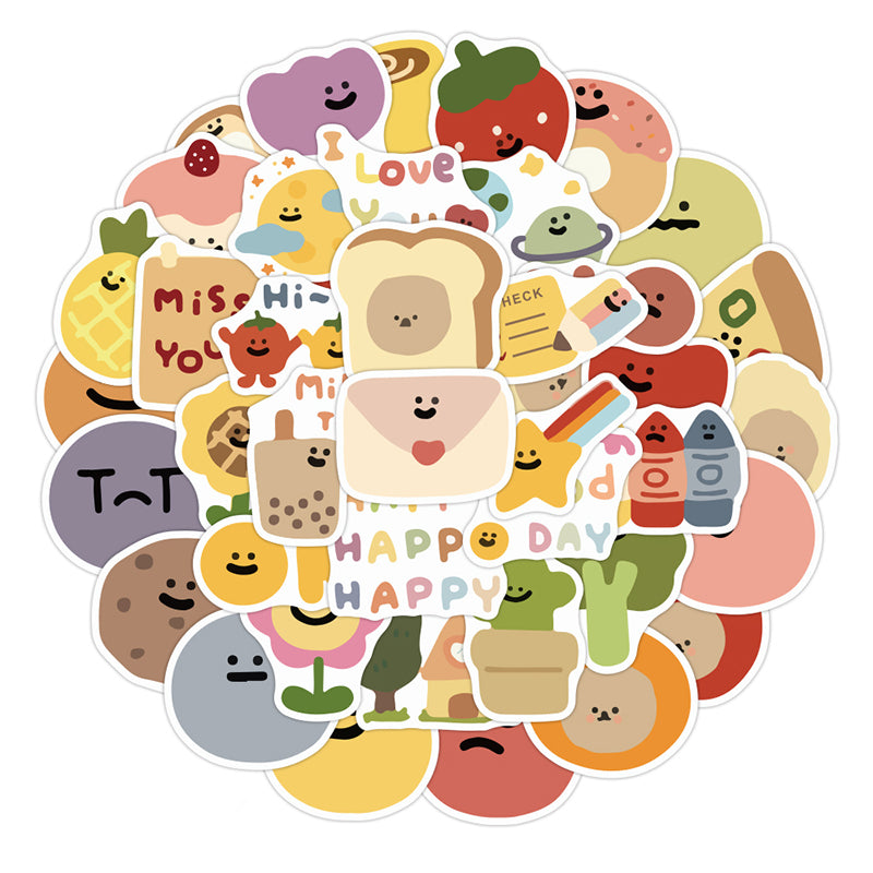 40pcs Cartoon Korean Cute Laotop Sticker Pack For Motorcycle Notebook Skateboard Waterproof Luggage Kawaii Decals Kids Toys