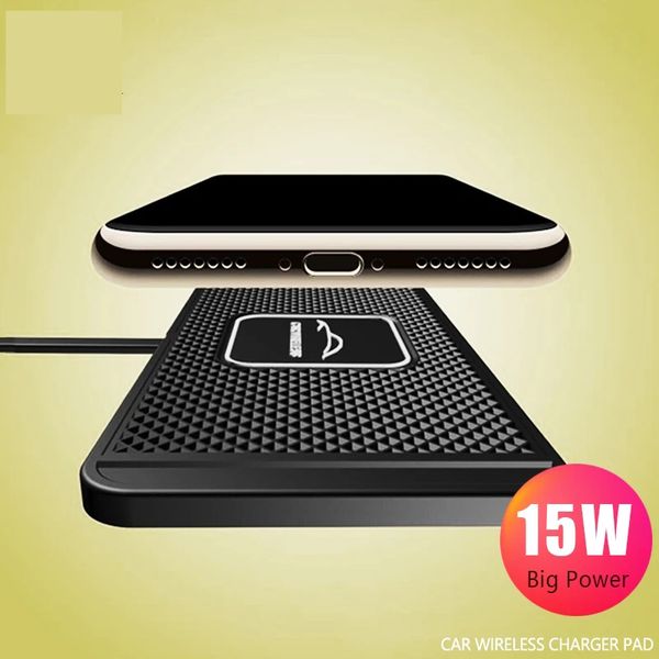 15W QI Wireless Car Charger Fast Quick Charging Dock Pad For Samsung S9 S8 S7 iPhone 12 Phone Charger