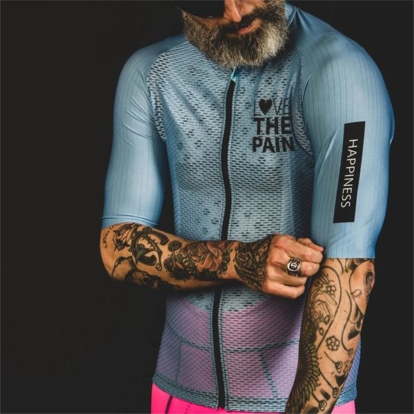 Love The Pain Men Cycling Jersey Road Bicycle Shirt Bike Quick Dry Jersey Summer Short Sleeve Breathable Maillot Ciclismo Hombre 220602