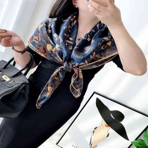 2022 fashion new elegant scarves sweet decorative printed shawls silk