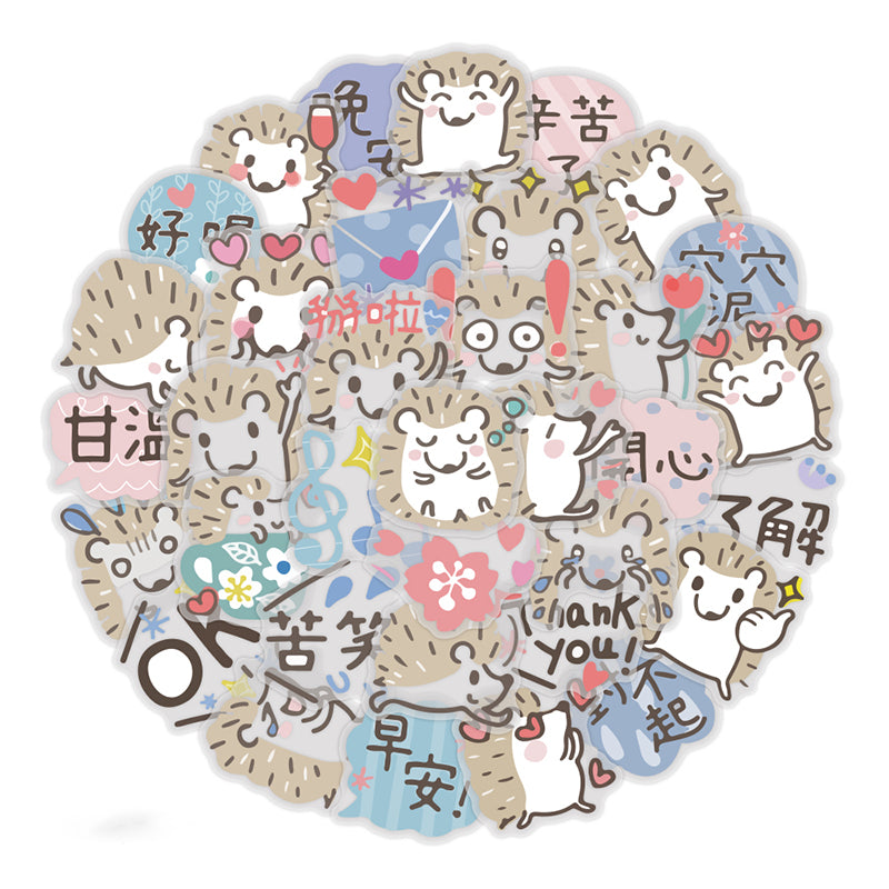 40Pcs-set Little Hedgehog Stickers Pack For Cartoon PVC Waterproof Decor Laptop Computer Skateboard Luggage Freddy Sticker Decals