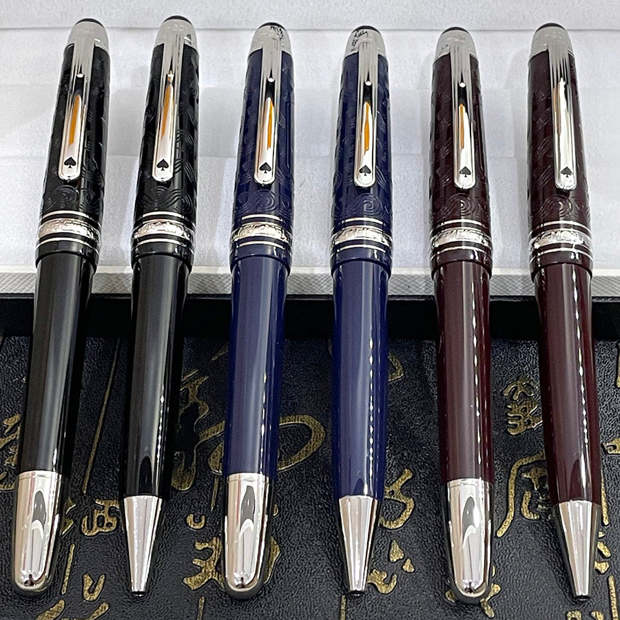 LGP Luxury Gift Pen 145 Limited Edition Around the World in 80 Days Dark Blue Resin Rollerball Pen Ballpoint Pens Stationery Office School Supplies