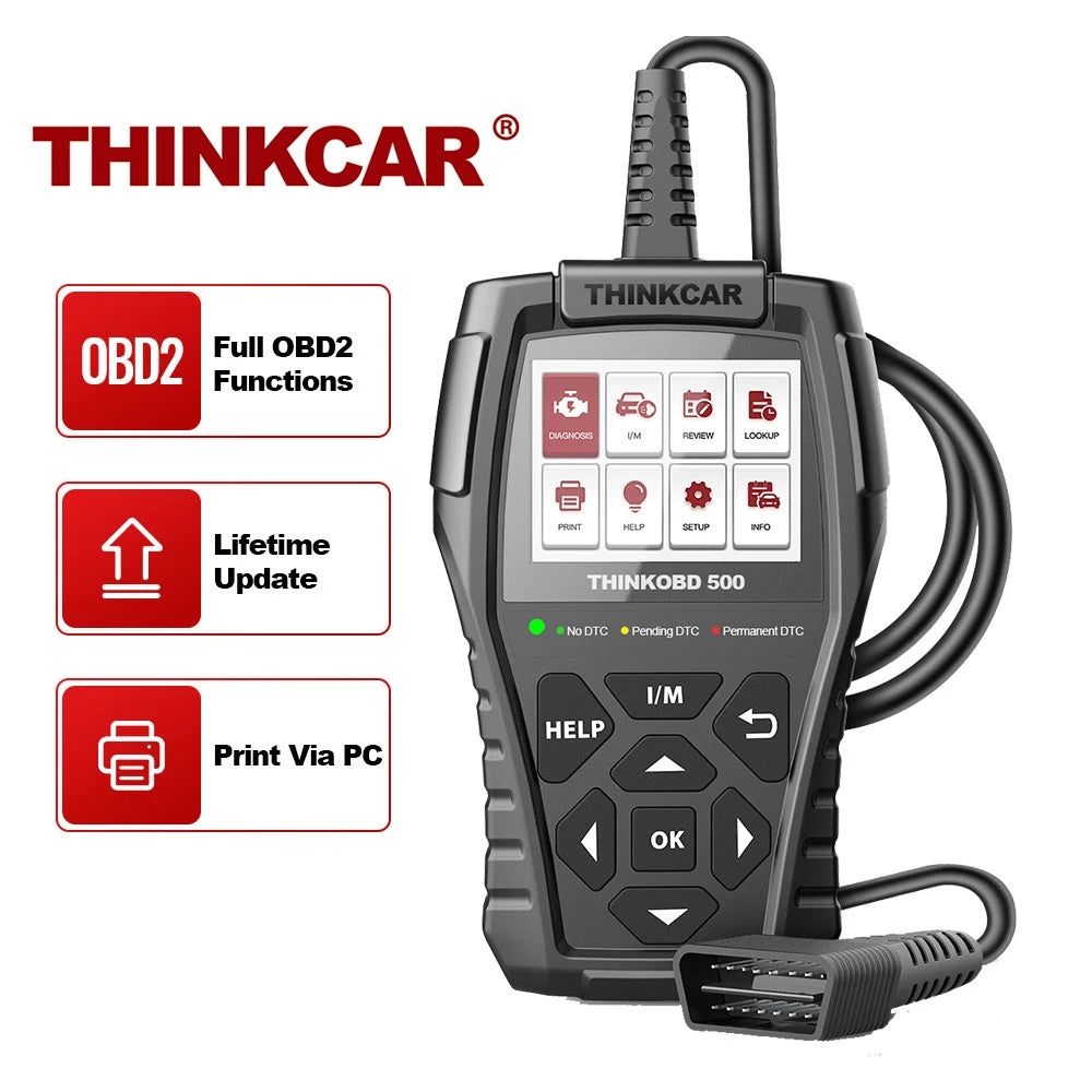 THINKCAR THINKOBD 500 Obd2 Scanner for Auto Car Diagnostic Tools Obd 2 Version Diagnosis Lifetime Free Update Code Reader