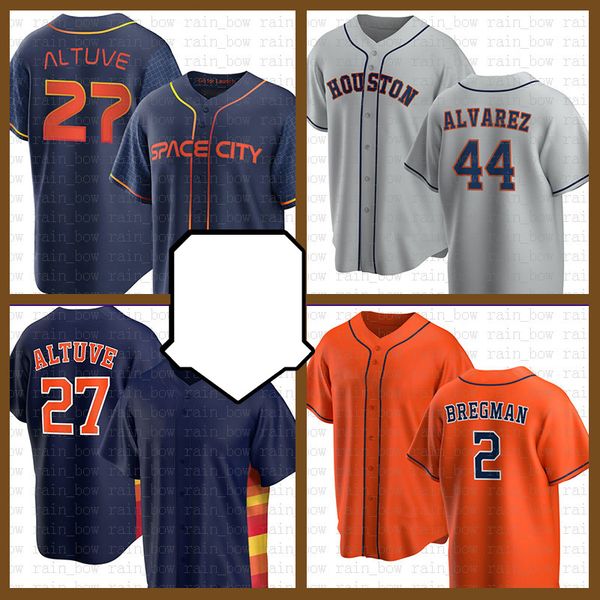 Jose Altuve Baseball Jersey Yordan Alvarez Craig Biggio Alex Bregman Nolan Ryan Jeff Bagwell Justin Verlander Carlos Correa Yuli Gurriel Jos